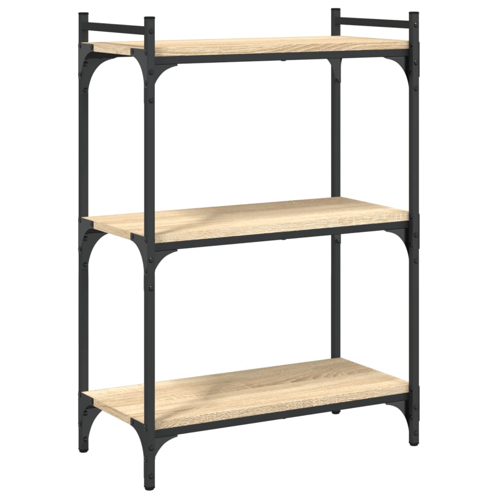 Βιβλιοθήκη 3 Επιπέδων Sonoma Δρυς 60x30x86 εκ. Επεξεργ. Ξύλο