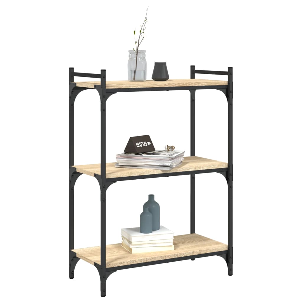 Βιβλιοθήκη 3 Επιπέδων Sonoma Δρυς 60x30x86 εκ. Επεξεργ. Ξύλο