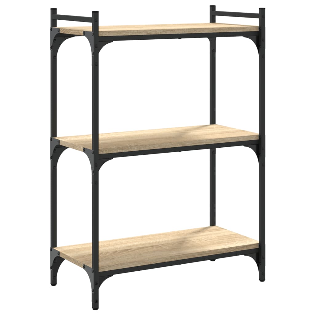 Βιβλιοθήκη 3 Επιπέδων Sonoma Δρυς 60x30x86 εκ. Επεξεργ. Ξύλο
