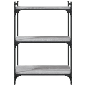 Βιβλιοθήκη 3 Επιπέδων Γκρι Sonoma 60x30x86 εκ. Επεξεργ. Ξύλο - Pakobazaar
