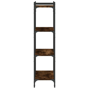 Βιβλιοθήκη 4 Επιπέδων Καπνιστή Δρυς 60x30x120 εκ. Επεξεργ. Ξύλο - Pakobazaar