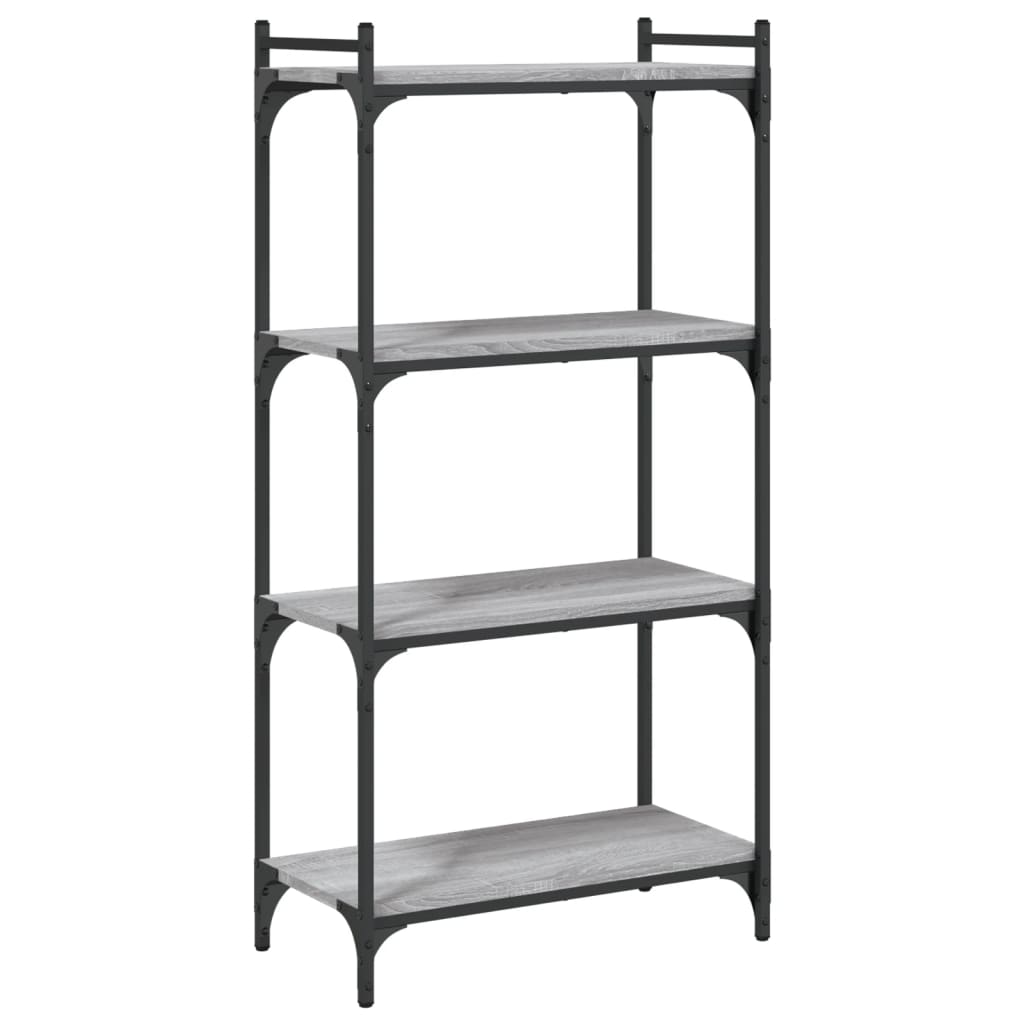 Βιβλιοθήκη 4 Επιπέδων Γκρι Sonoma 60x30x120 εκ. Επεξεργ. Ξύλο