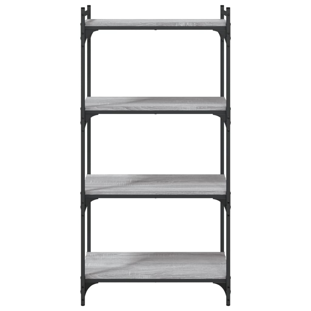 Βιβλιοθήκη 4 Επιπέδων Γκρι Sonoma 60x30x120 εκ. Επεξεργ. Ξύλο