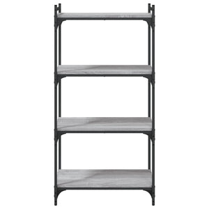 Βιβλιοθήκη 4 Επιπέδων Γκρι Sonoma 60x30x120 εκ. Επεξεργ. Ξύλο