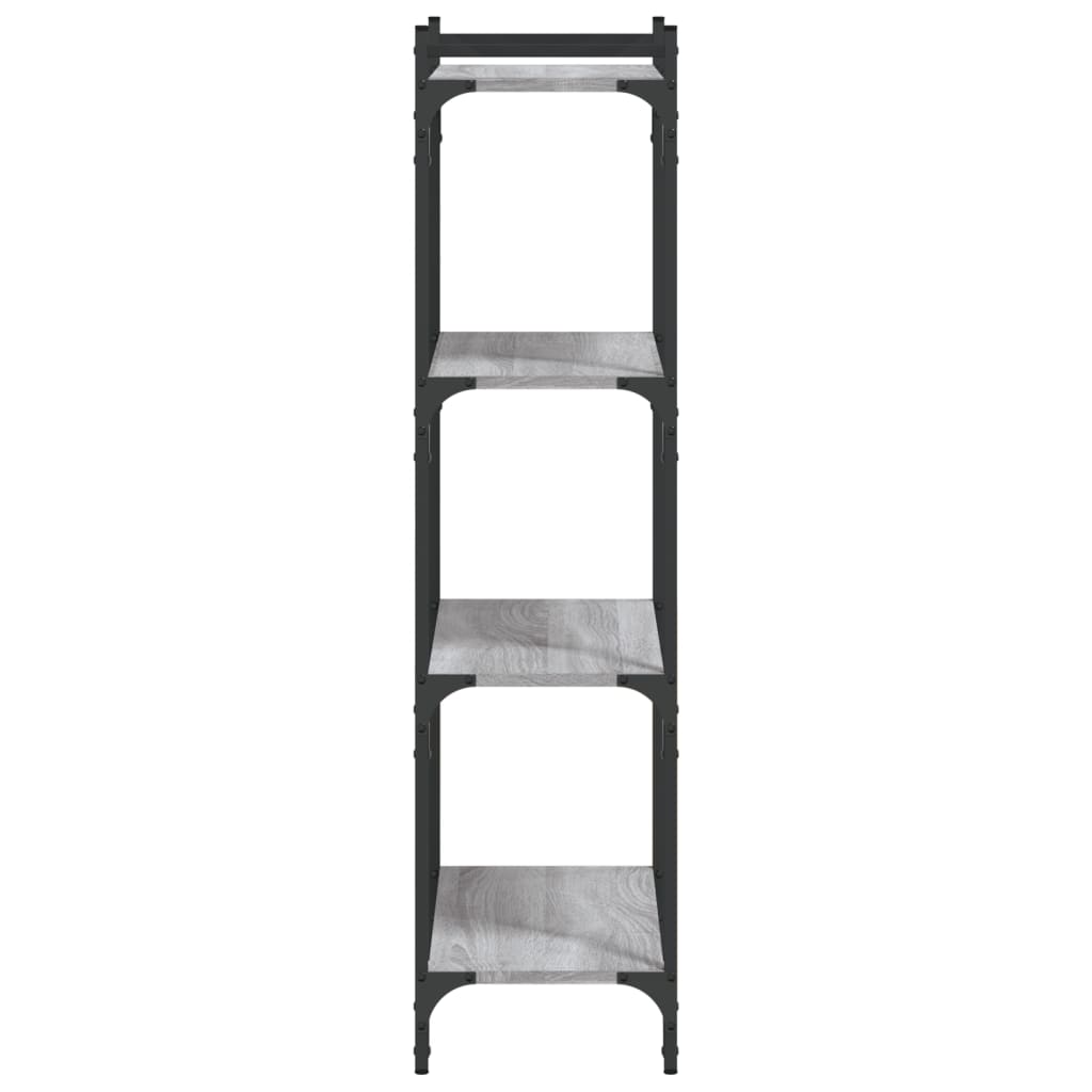 Βιβλιοθήκη 4 Επιπέδων Γκρι Sonoma 60x30x120 εκ. Επεξεργ. Ξύλο