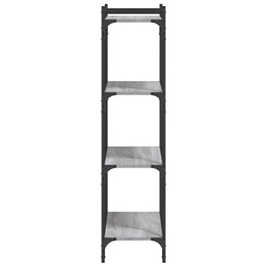 Βιβλιοθήκη 4 Επιπέδων Γκρι Sonoma 60x30x120 εκ. Επεξεργ. Ξύλο