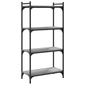 Βιβλιοθήκη 4 Επιπέδων Γκρι Sonoma 60x30x120 εκ. Επεξεργ. Ξύλο