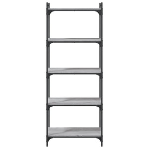 Βιβλιοθήκη 5 Επιπέδων Γκρι Sonoma 60x30x154 εκ. Επεξεργ. Ξύλο