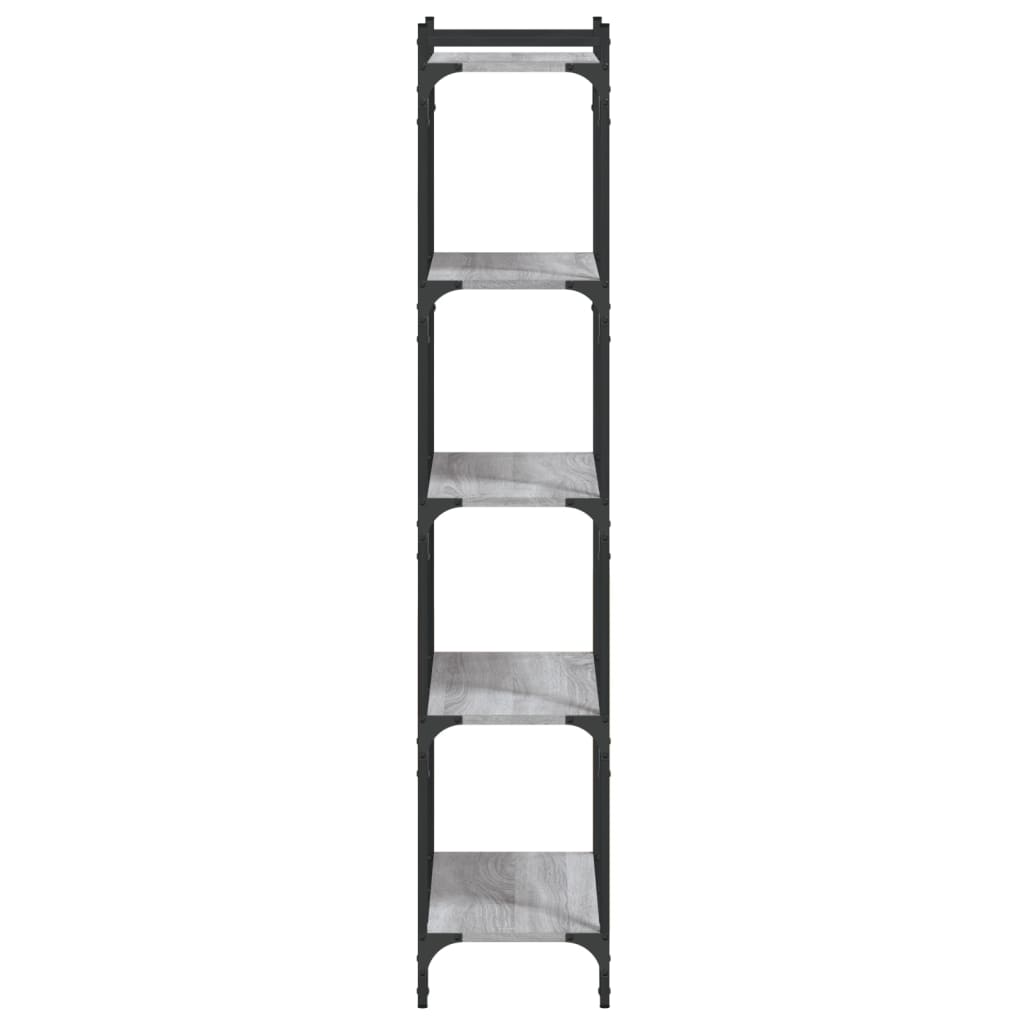 Βιβλιοθήκη 5 Επιπέδων Γκρι Sonoma 60x30x154 εκ. Επεξεργ. Ξύλο