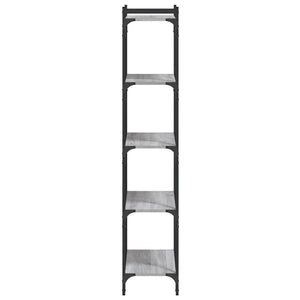 Βιβλιοθήκη 5 Επιπέδων Γκρι Sonoma 60x30x154 εκ. Επεξεργ. Ξύλο