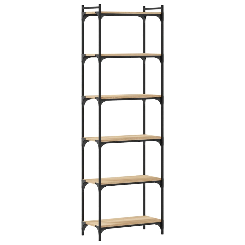 Βιβλιοθήκη 6 Επιπέδων Sonoma Δρυς 60x30x188 εκ. Επεξεργ. Ξύλο