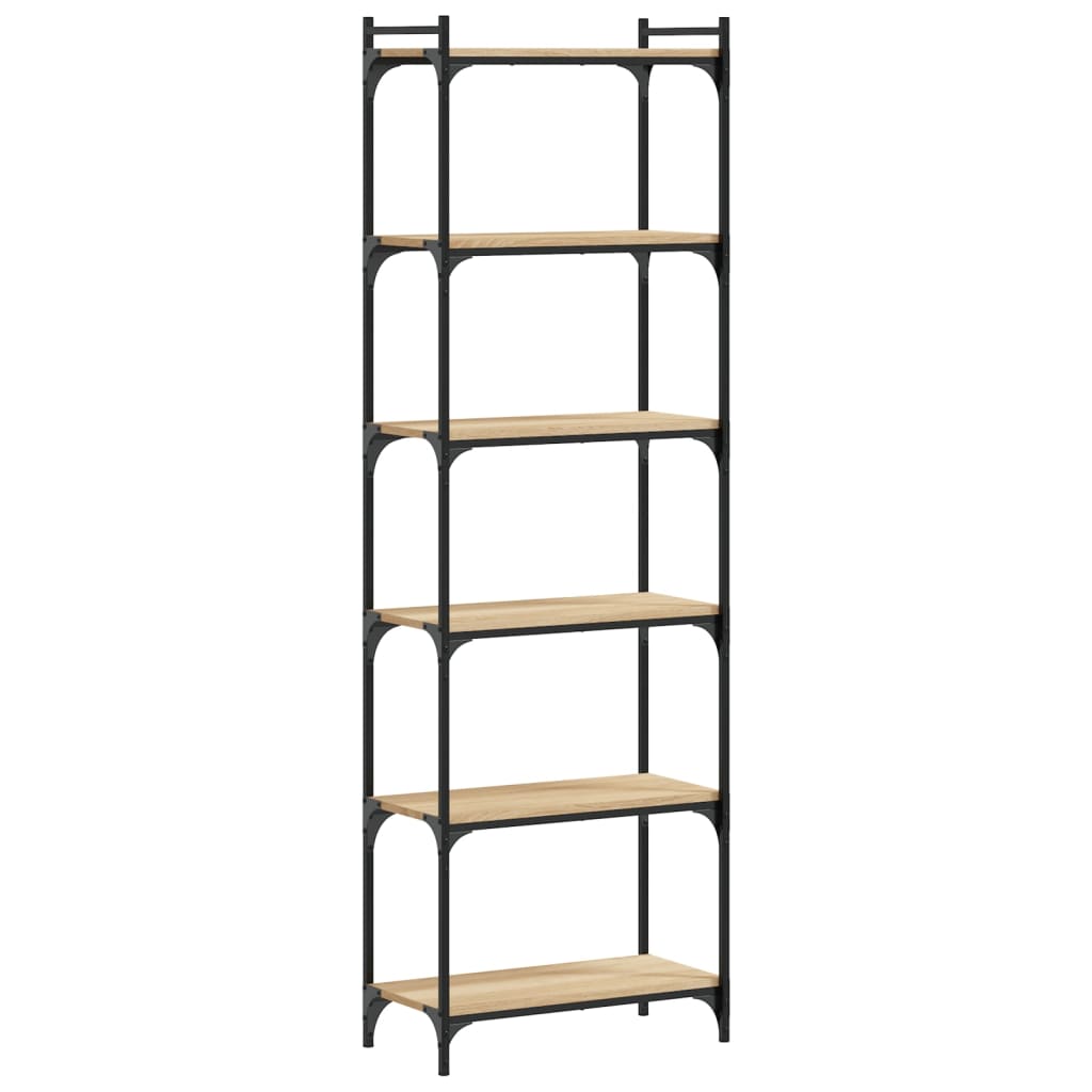 Βιβλιοθήκη 6 Επιπέδων Sonoma Δρυς 60x30x188 εκ. Επεξεργ. Ξύλο