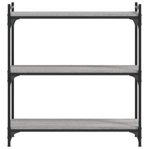 Βιβλιοθήκη 3 Επιπέδων Γκρι Sonoma 80x30x86 εκ. Επεξεργ. Ξύλο