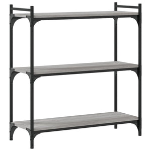 Βιβλιοθήκη 3 Επιπέδων Γκρι Sonoma 80x30x86 εκ. Επεξεργ. Ξύλο