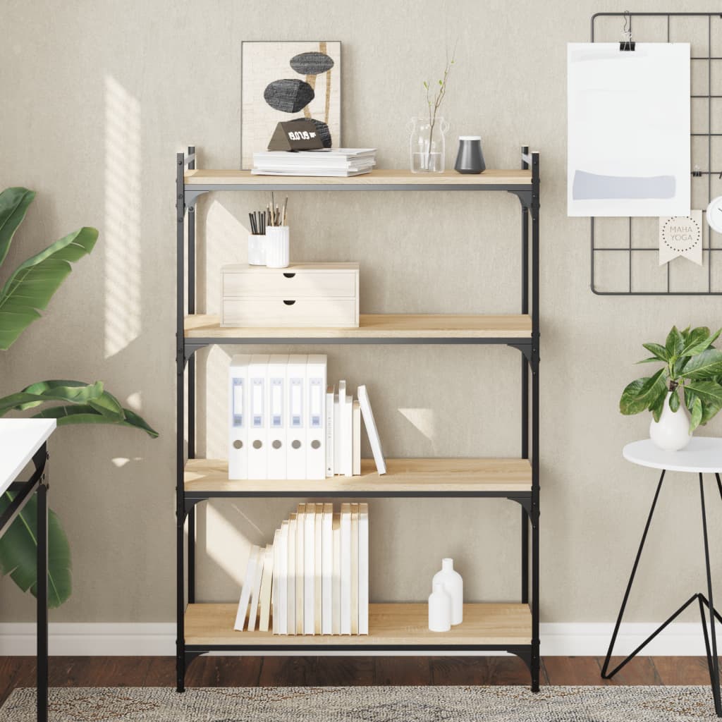 Βιβλιοθήκη 4 Επιπέδων Sonoma Δρυς 80x30x120 εκ. Επεξεργ. Ξύλο