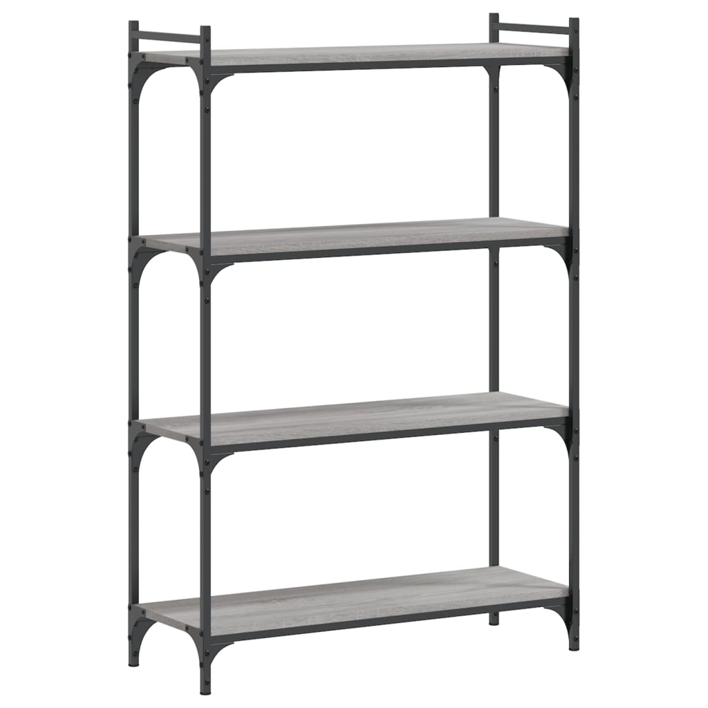 Βιβλιοθήκη 4 Επιπέδων Γκρι Sonoma 80x30x120 εκ. Επεξεργ. Ξύλο