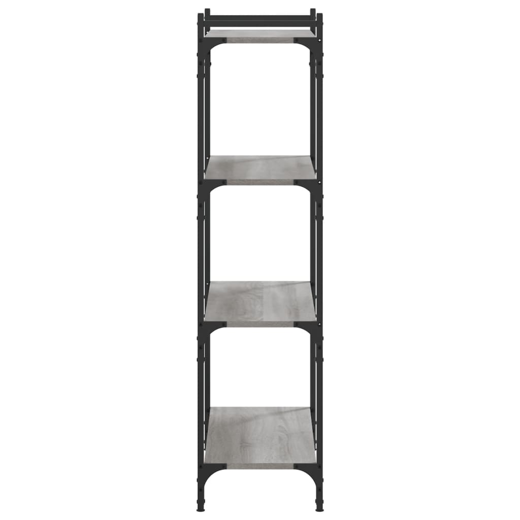 Βιβλιοθήκη 4 Επιπέδων Γκρι Sonoma 80x30x120 εκ. Επεξεργ. Ξύλο