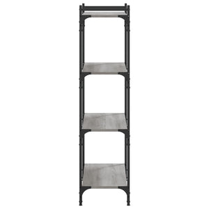 Βιβλιοθήκη 4 Επιπέδων Γκρι Sonoma 80x30x120 εκ. Επεξεργ. Ξύλο