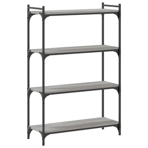 Βιβλιοθήκη 4 Επιπέδων Γκρι Sonoma 80x30x120 εκ. Επεξεργ. Ξύλο