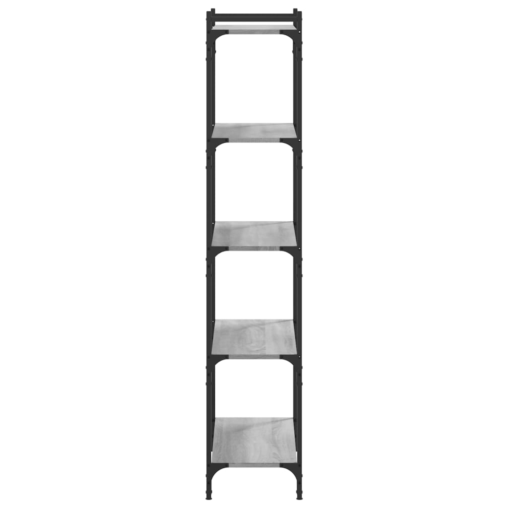 Βιβλιοθήκη 5 Επιπέδων Γκρι Sonoma 80x30x154 εκ. Επεξεργ. Ξύλο