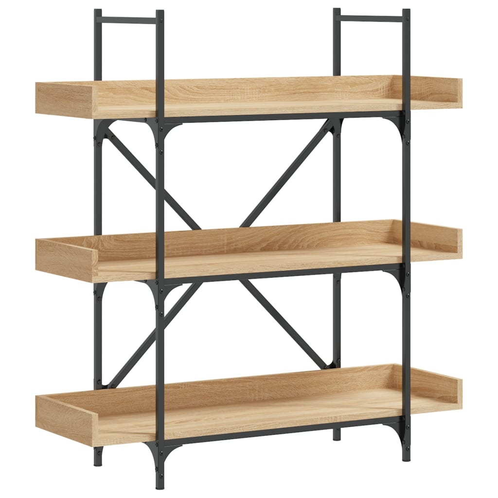 Βιβλιοθήκη 3 Επιπέδων Sonoma Δρυς 100x33x108,5εκ. Επεξεργ. Ξύλο