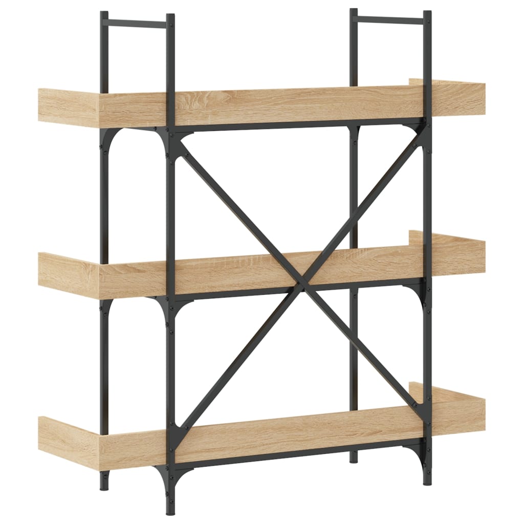 Βιβλιοθήκη 3 Επιπέδων Sonoma Δρυς 100x33x108,5εκ. Επεξεργ. Ξύλο