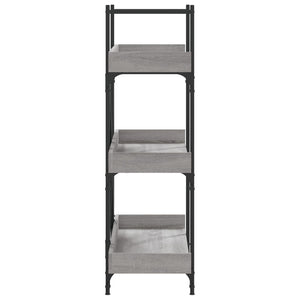 Βιβλιοθήκη 3 Επιπέδων Γκρι Sonoma 100x33x108,5εκ. Επεξεργ. Ξύλο