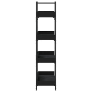 Βιβλιοθήκη 4 Επιπέδων Μαύρη 100x33x145,5 εκ. Επεξεργασμένο Ξύλο