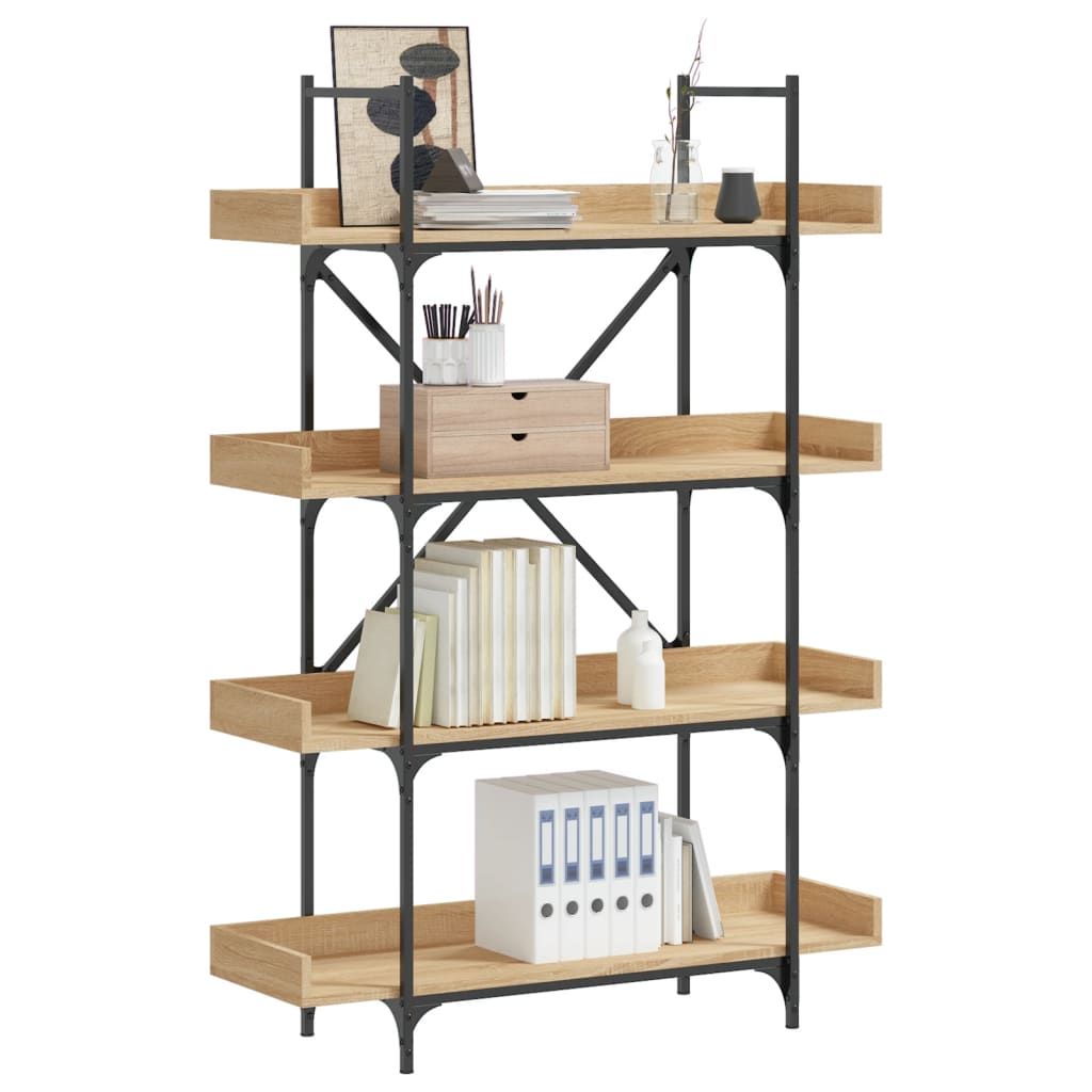 Βιβλιοθήκη 4 Επιπέδων Sonoma Δρυς 100x33x145,5εκ. Επεξεργ. Ξύλο - Pakobazaar