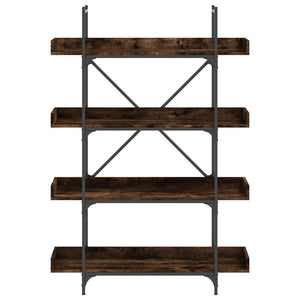 Βιβλιοθήκη 4 Επιπέδων Καπν. Δρυς 100x33x145,5 εκ. Επεξεργ. Ξύλο