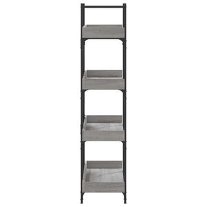 Βιβλιοθήκη 4 Επιπέδων Γκρι Sonoma 100x33x145,5εκ. Επεξεργ. Ξύλο