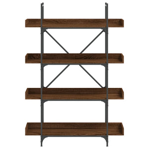 Βιβλιοθήκη 4 Επιπέδων Καφέ Δρυς 100x33x145,5 εκ. Επεξεργ. Ξύλο