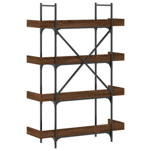Βιβλιοθήκη 4 Επιπέδων Καφέ Δρυς 100x33x145,5 εκ. Επεξεργ. Ξύλο