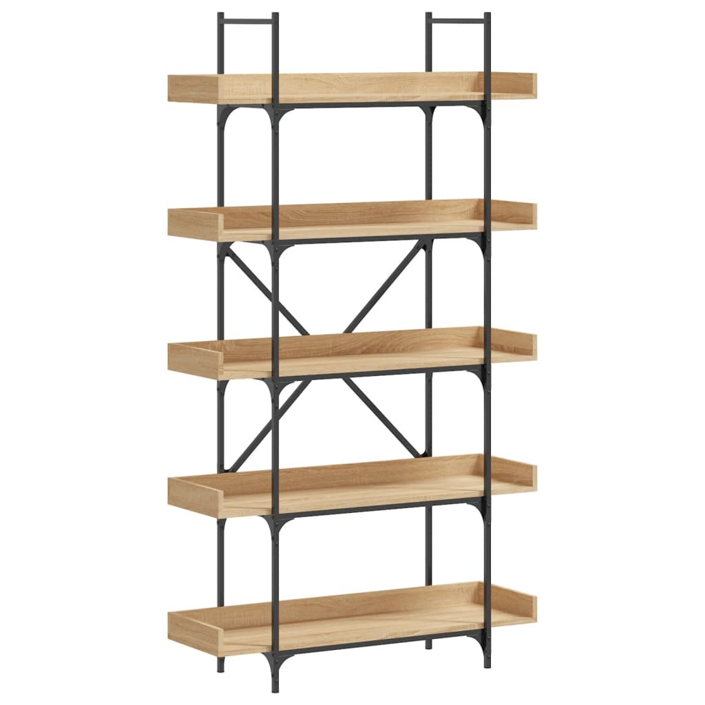 Βιβλιοθήκη 5 Επιπέδων Sonoma Δρυς 100x33x180,5εκ. Επεξεργ. Ξύλο