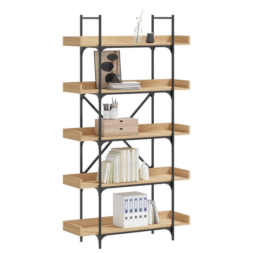 Βιβλιοθήκη 5 Επιπέδων Sonoma Δρυς 100x33x180,5εκ. Επεξεργ. Ξύλο