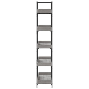 Βιβλιοθήκη 5 Επιπέδων Γκρι Sonoma 100x33x180,5εκ. Επεξεργ. Ξύλο