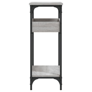 Τραπέζι Κονσόλα με Ράφι Γκρι Sonoma 75x29x75 εκ. Επεξεργ. Ξύλο