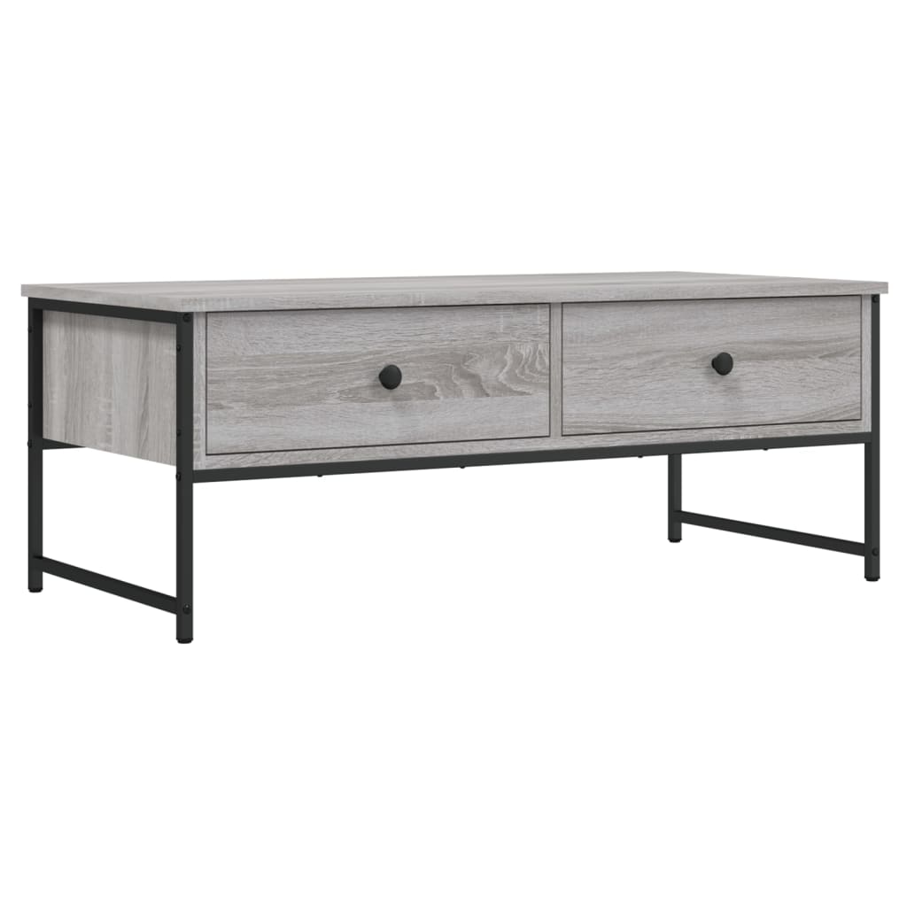 Τραπεζάκι Σαλονιού Γκρι Sonoma 101x49x39,5 εκ. Επεξεργ. Ξύλο