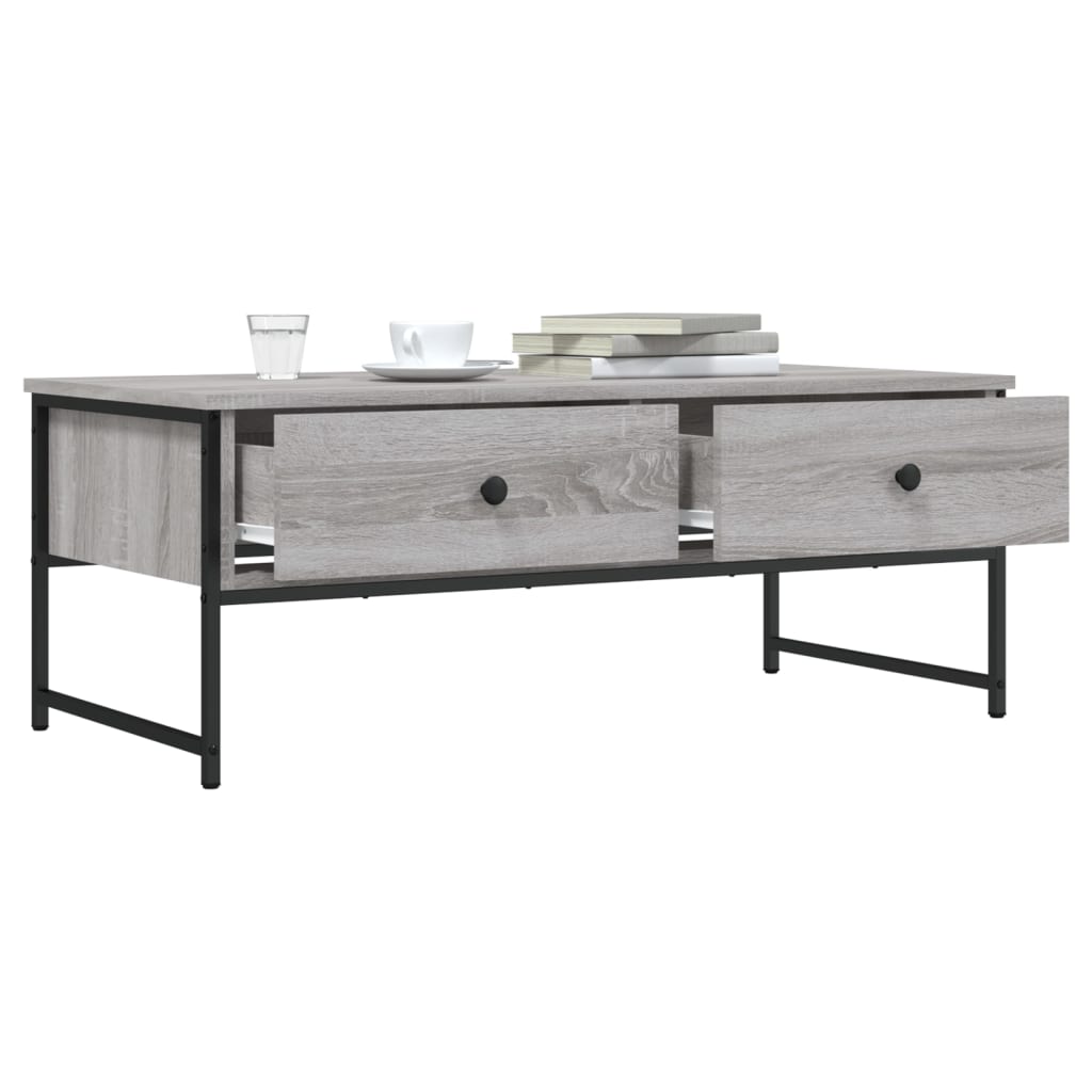 Τραπεζάκι Σαλονιού Γκρι Sonoma 101x49x39,5 εκ. Επεξεργ. Ξύλο