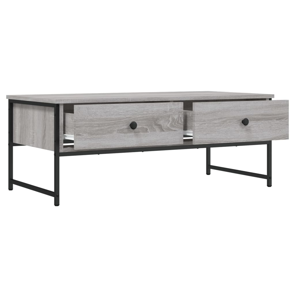 Τραπεζάκι Σαλονιού Γκρι Sonoma 101x49x39,5 εκ. Επεξεργ. Ξύλο