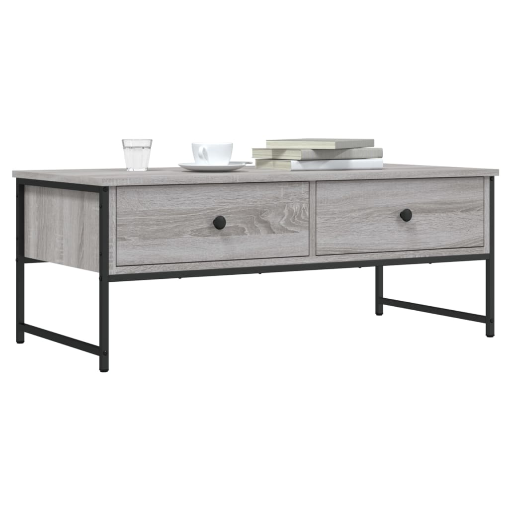 Τραπεζάκι Σαλονιού Γκρι Sonoma 101x49x39,5 εκ. Επεξεργ. Ξύλο