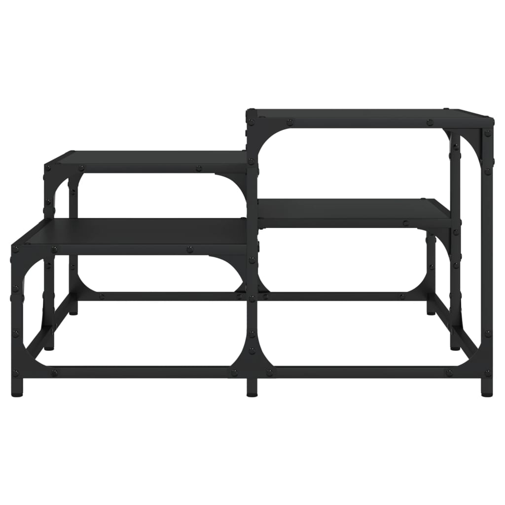 Τραπεζάκι Σαλονιού Μαύρο 68 x 68 x 40 εκ. Επεξεργασμένο Ξύλο