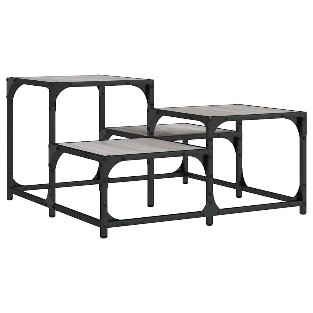 Τραπεζάκι Σαλονιού Γκρι Sonoma 68 x 68 x 40 εκ. Επεξεργ. Ξύλο