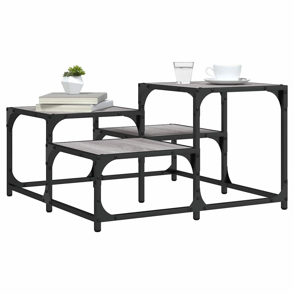 Τραπεζάκι Σαλονιού Γκρι Sonoma 68 x 68 x 40 εκ. Επεξεργ. Ξύλο