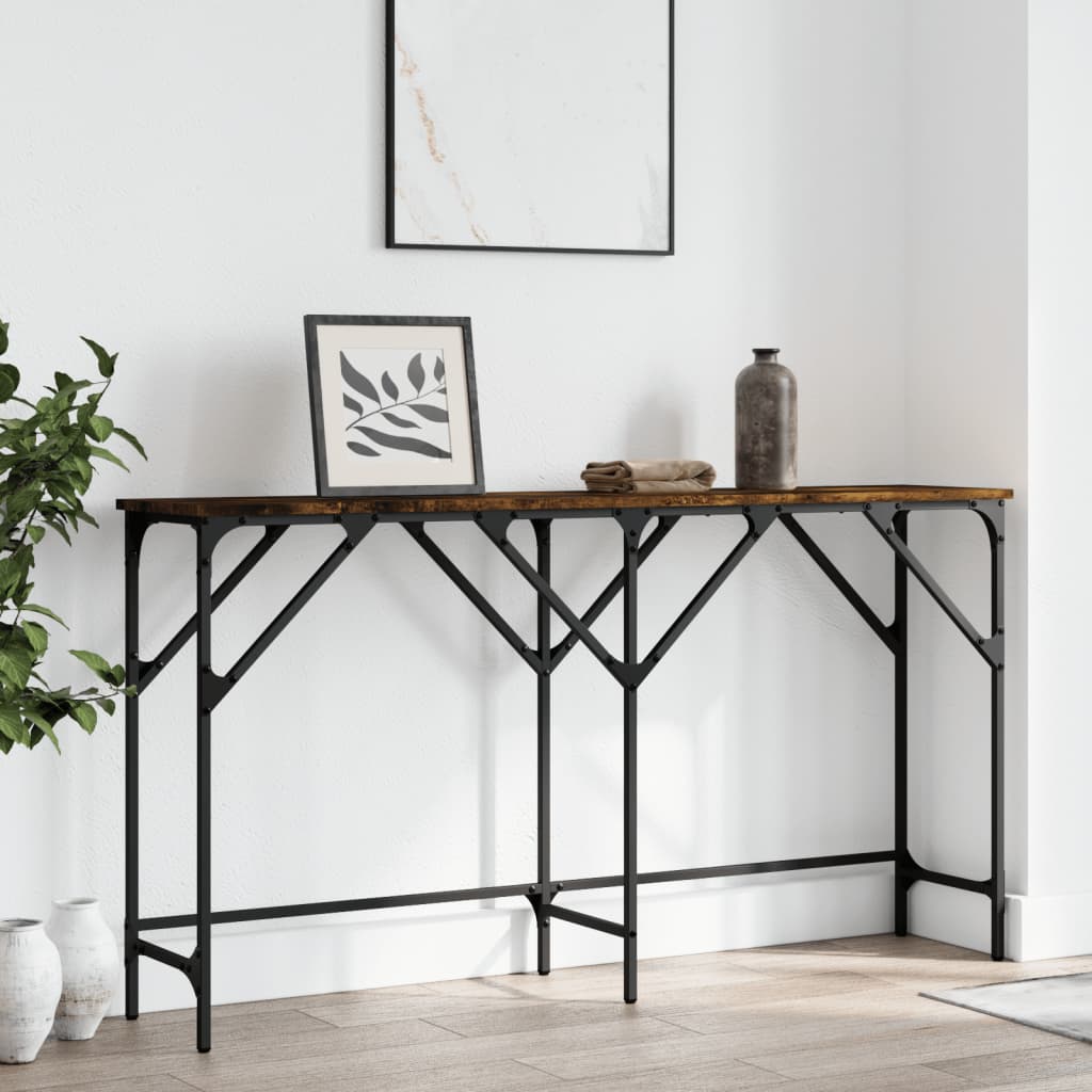 Τραπέζι Κονσόλα Καπνιστή Δρυς 140 x 29 x 75 εκ. Επεξεργ. Ξύλο - Pakobazaar