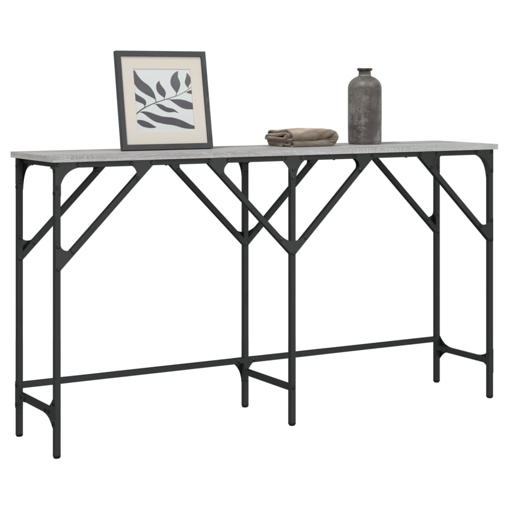 Τραπέζι Κονσόλα Γκρι Sonoma 140 x 29 x 75 εκ. Επεξεργ. Ξύλο