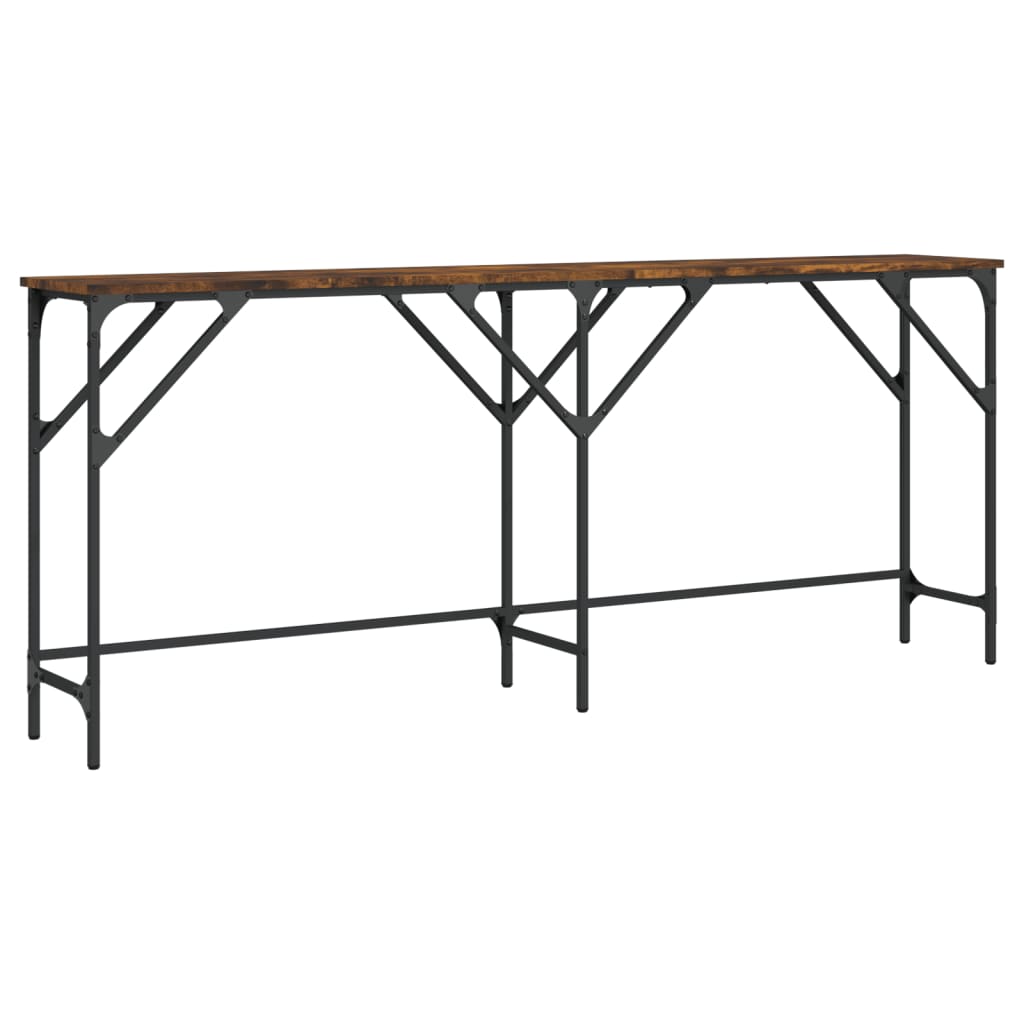 Τραπέζι Κονσόλα Καπνιστή Δρυς 180x29x75 εκ. Επεξεργασμένο Ξύλο