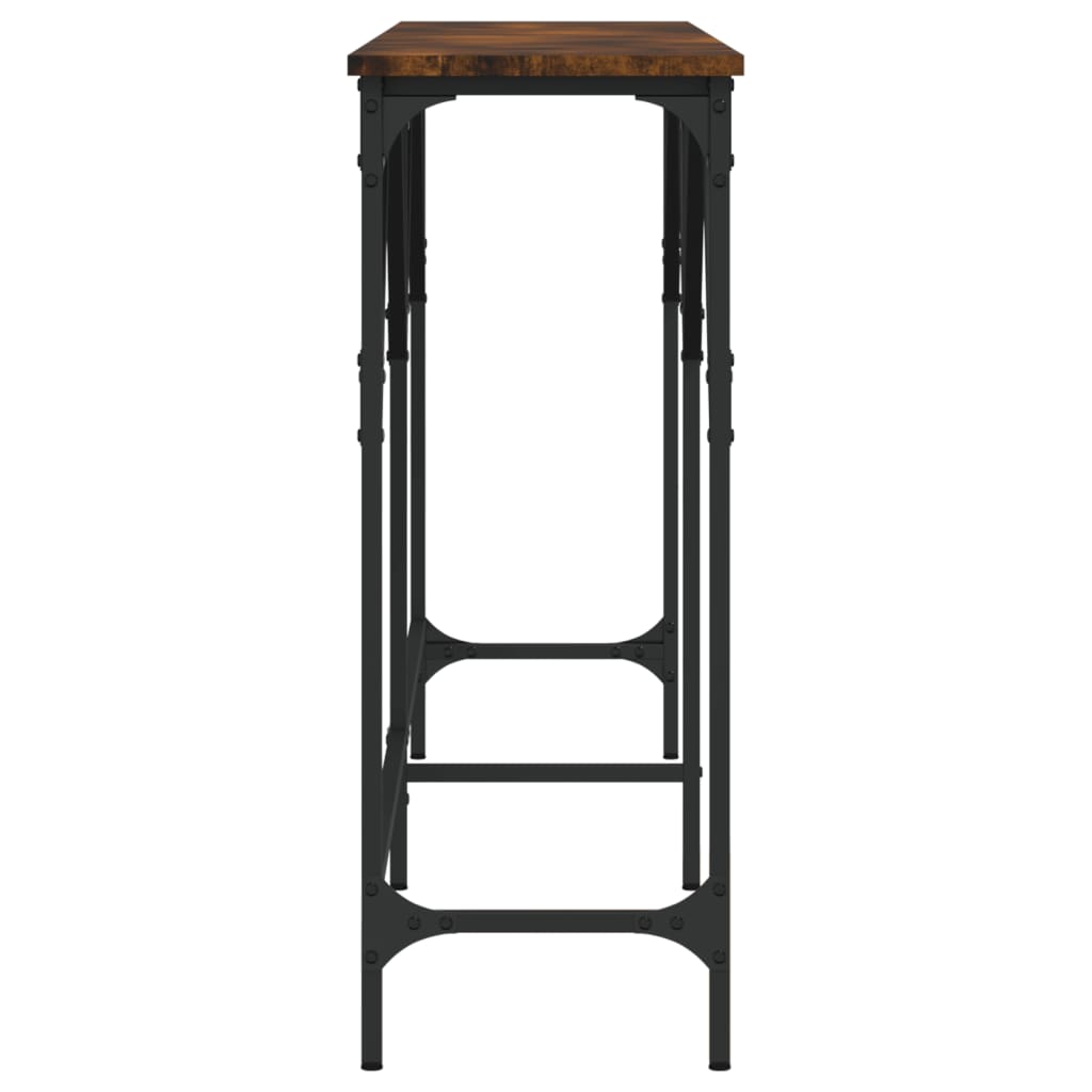 Τραπέζι Κονσόλα Καπνιστή Δρυς 180x29x75 εκ. Επεξεργασμένο Ξύλο