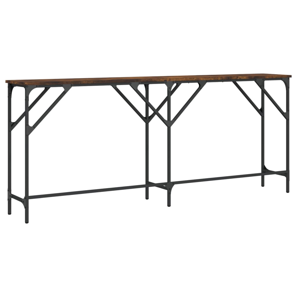 Τραπέζι Κονσόλα Καπνιστή Δρυς 180x29x75 εκ. Επεξεργασμένο Ξύλο