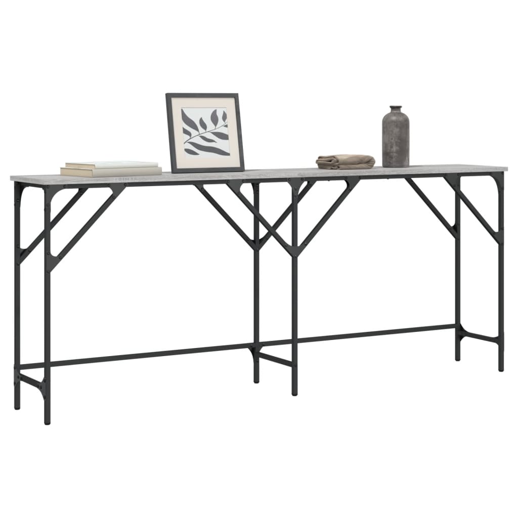Τραπέζι Κονσόλα Γκρι Sonoma 180x29x75 εκ. Επεξεργασμένο Ξύλο - Pakobazaar